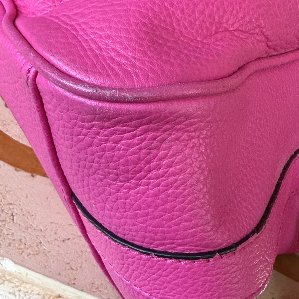 Jil Sander Barbie Pink leather hand bag gold accents - Picture 12 of 15